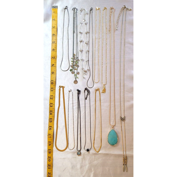 Necklace Lot MONET CHAPS LIA SOPHIA LC 925 ITALY Silver Gold Plated Y2K 90s - Picture 1 of 12